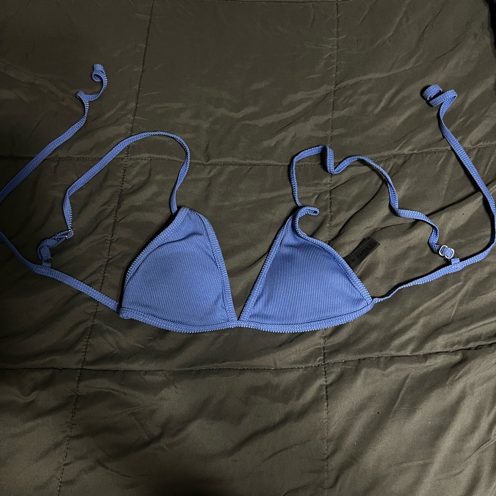 blue bikini top